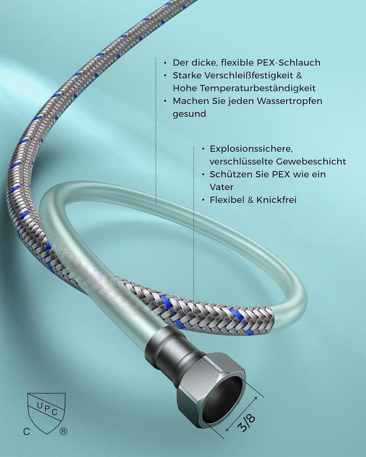 FORIOUS Wasserhahn Bad Schwarz,Wasserfall Waschtischarmatur Einhandmischer Armatur Waschbecken mit A