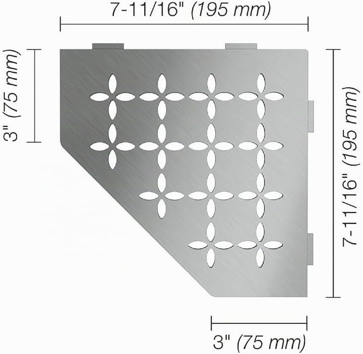 Schlüter Shelf (Edelstahl gebürstet), Edelstahl Gebürstet