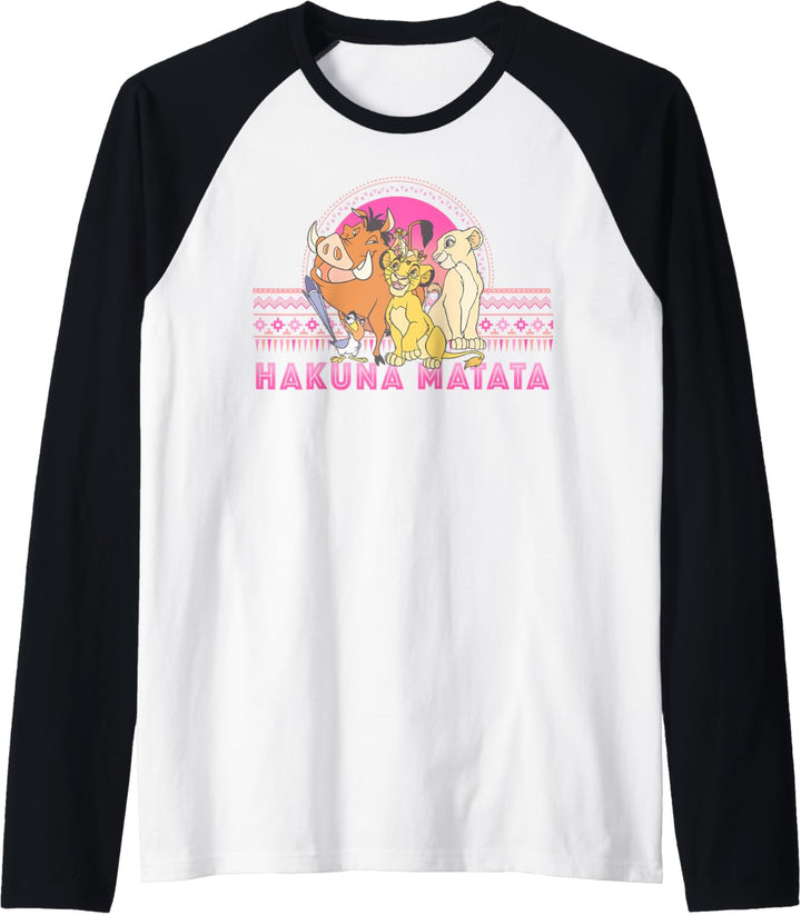 Disney Lion King Hakuna Matata Circle Artsy Portrait Raglan