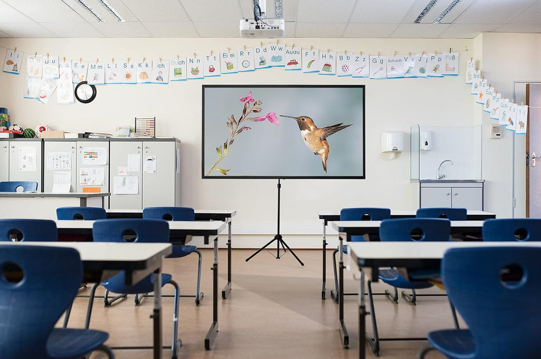 celexon Ultralightweight Stativ-Leinwand 80" | 177x100 cm 16:9 | leichte & kleine tragbare 4K, Full-