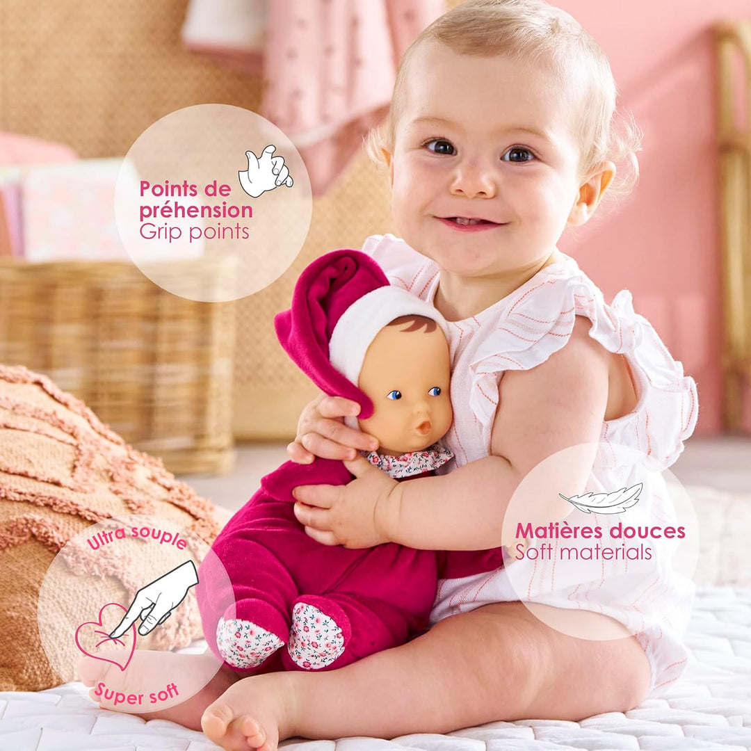 Corolle 9000020160 Mon Doudou Babipouce Röschen,extra weiche Weichkörperpuppe mit Vanilleduft, Namen