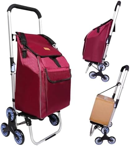 Einkaufstrolley, Trolley, klappbar, Einkaufstasche mit Rollen, Tasche abnehmbar, Einkaufstrolley Tre
