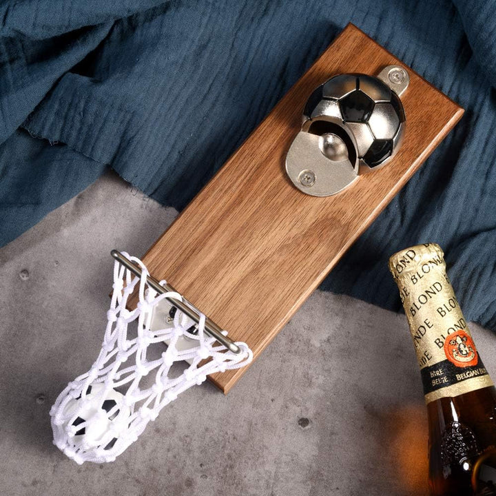 Magnetischer Kühlschrank Flaschenöffner Fussball Bier öffner Wandmontage Flaschenöffner mit Kappenfä