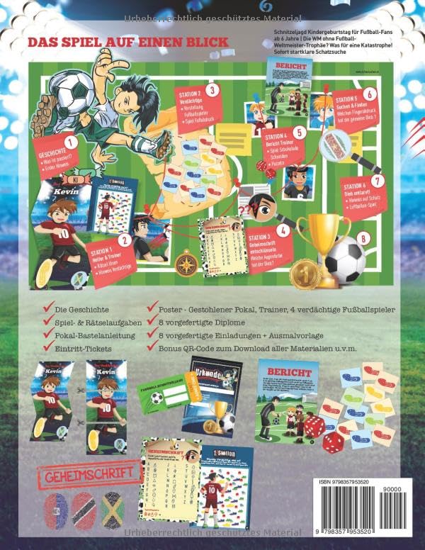 Schnitzeljagd Kindergeburtstag für Fussball-Fans ab 6 Jahre: Die WM ohne Fussball-Weltmeister-Trophä