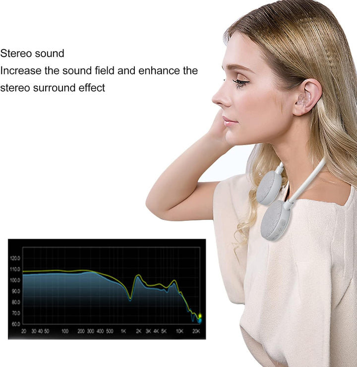 Yunseity Tragbarer Lautsprecher, Nackenbügel-Bluetooth-Lautsprecher, Eingebautes Mikrofon, Freisprec