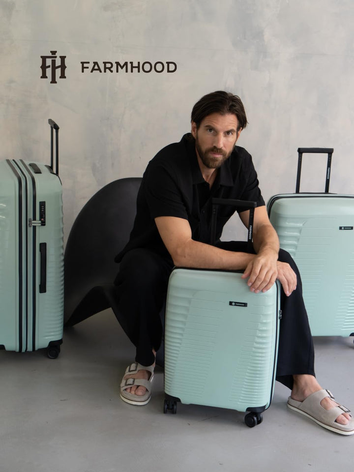 Farmhood Eco Edition nachhaltiges Hartschalen Koffer-Set 3-teilig | Trolleys mit Dehnfalte erweiterb