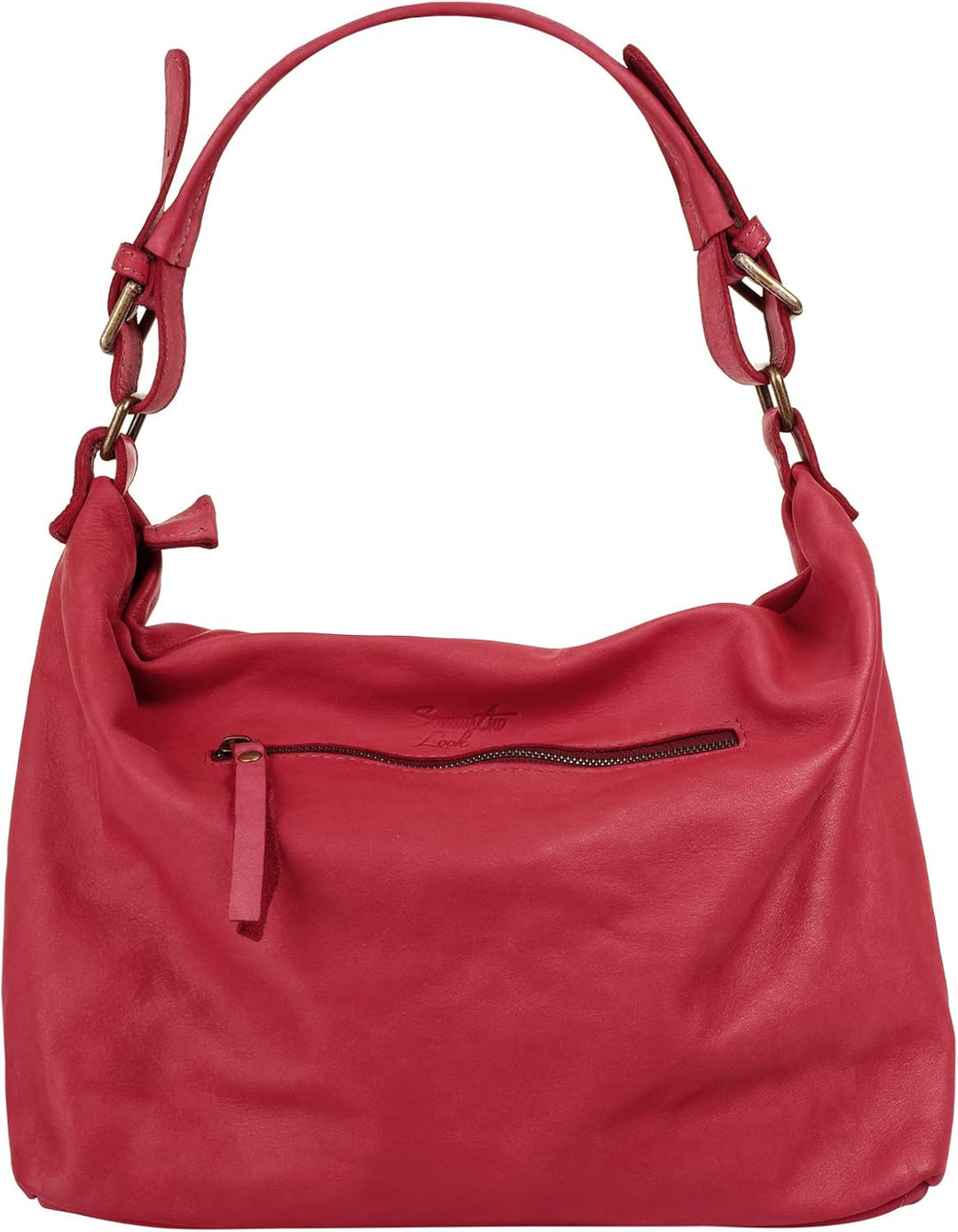 Samantha Look Shopper Echt Leder Damen | Made in Italy, geräumige Umhängetasche, Handtasche aus Lede