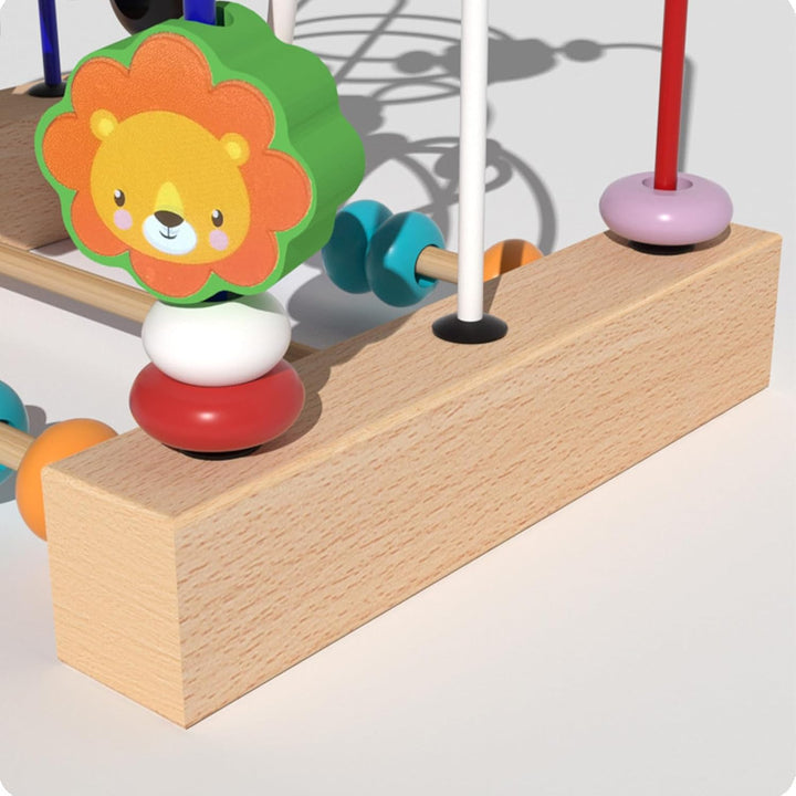 Labyrinthspielzeug aus Perlen – buntes Lernspielzeug mit russischem Bergdesign aus Holz, niedlicher