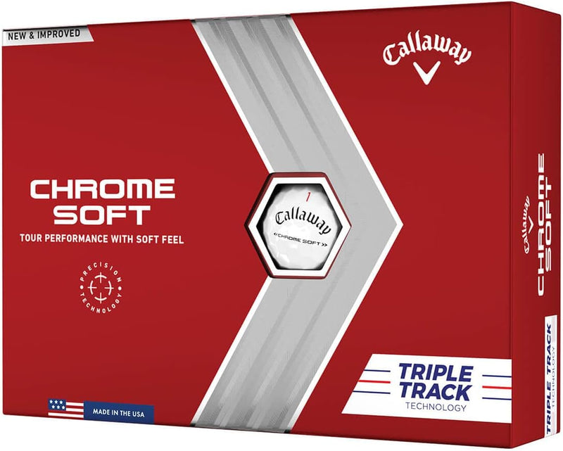 Callaway Golf Chrome Soft Golfbälle (Serie 2022) Triple Track, Triple Track