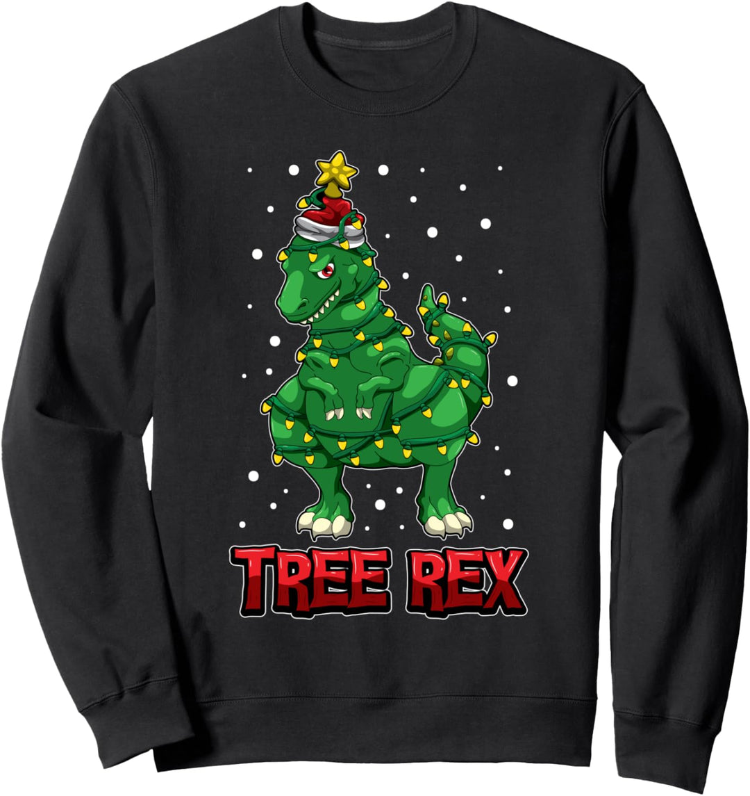 Tree Rex - T-Rex als Weihnachtsbaum - Dinsosaurier Baum Sweatshirt