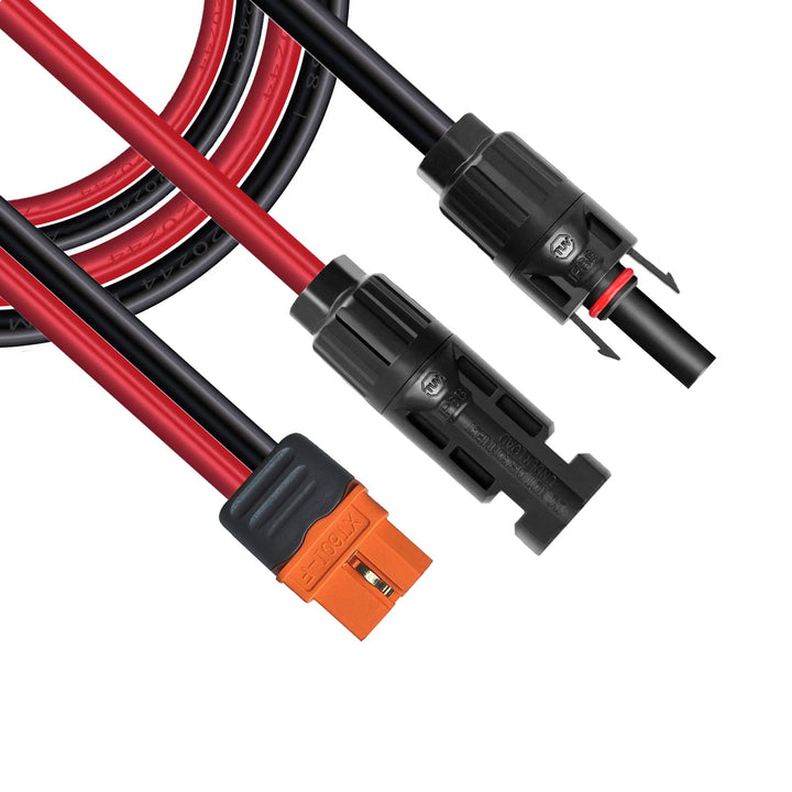 ZkeeShop Solarladekabel Solarstecker auf XT60i Adapter Stecker Anschluss Solarpanel 12AWG XT60i-F Ka