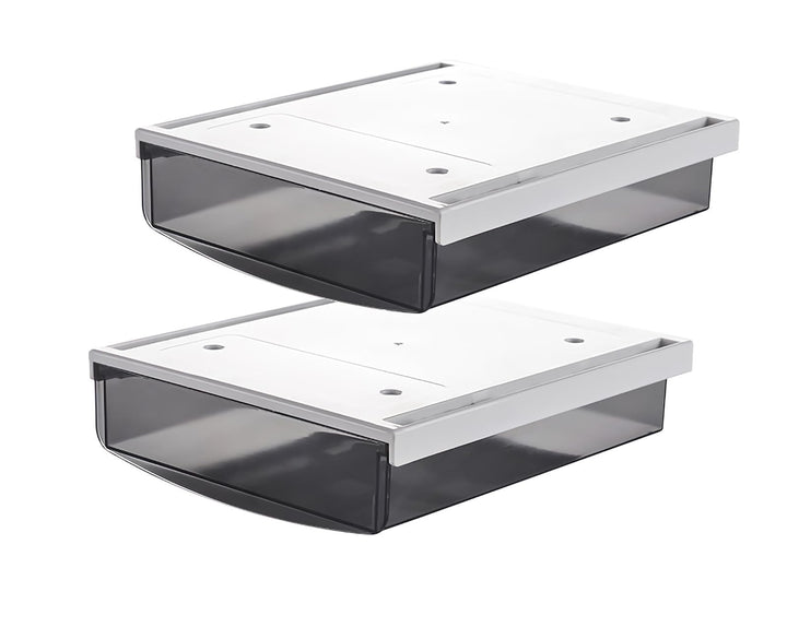 TUKA 2X 1,7L Unterschreibtisch-Schubladen 21x18x5,4cm, Selbstklebende Schubladen, Versteckte Unterba