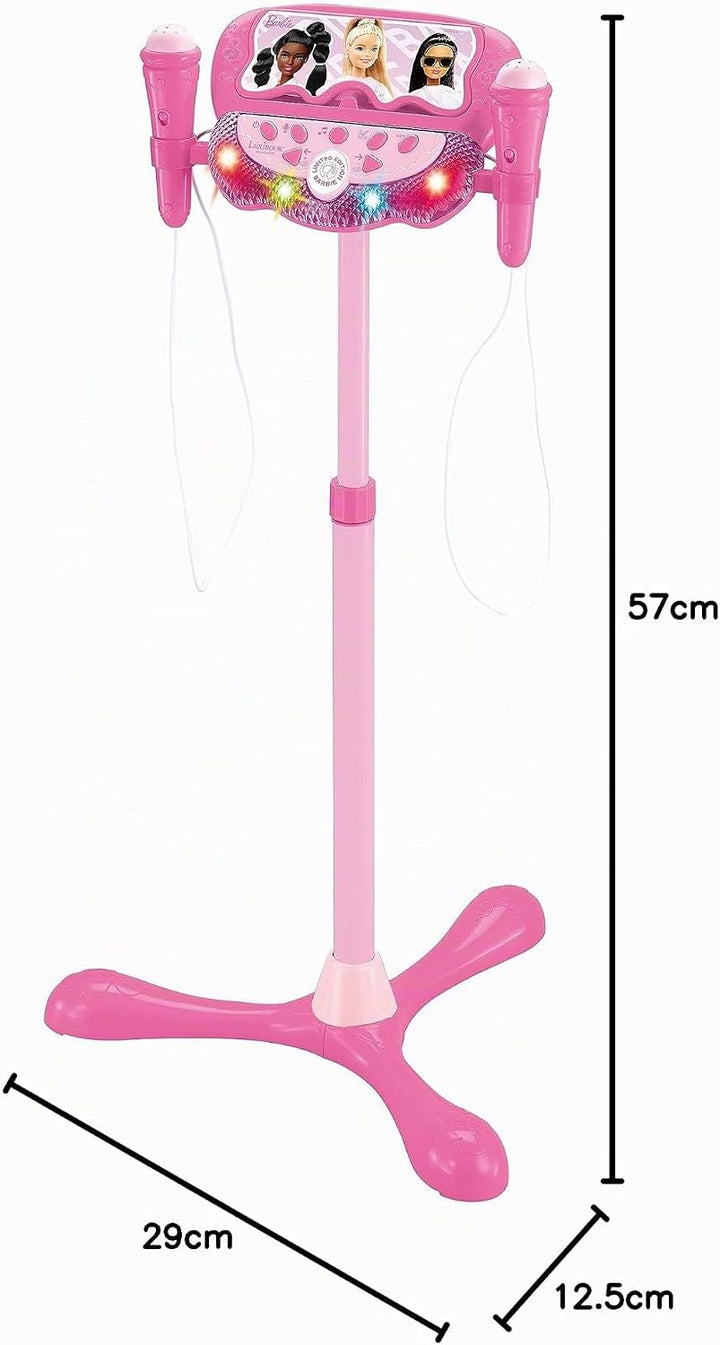 Lexibook Barbie, Leuchtlautsprecher auf Ständer für Kinder, Musikspiel, höhenverstellbar, Lichteffek