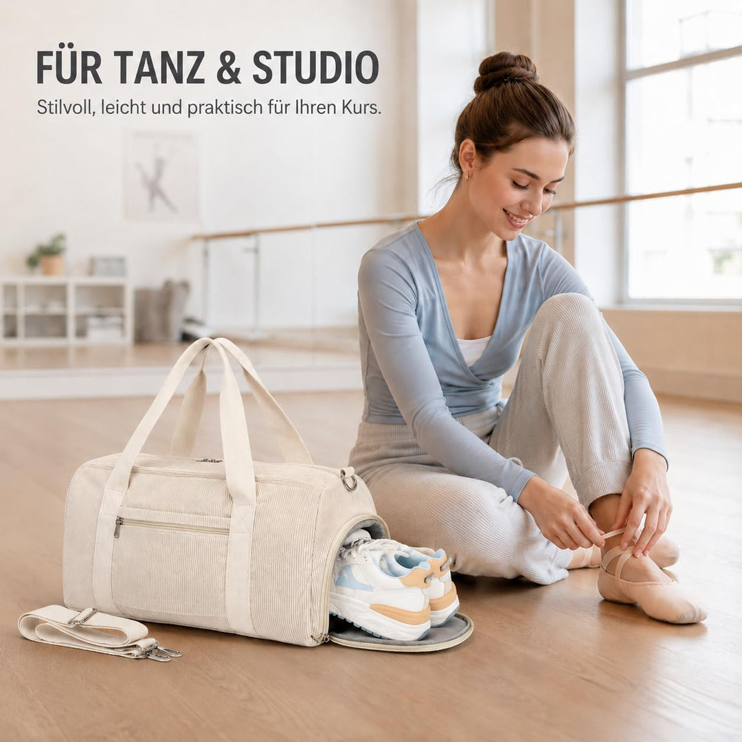 LOIDOU Sporttasche Reisetasche Damen Fitnesstasche mit grossem Schuhfach Nassfach Sport Travel Bag T