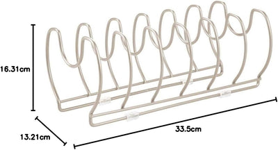 mDesign 2er-Set Geschirrablage für Kochtöpfe, Deckel und Pfannen – kompakter Topfdeckelhalter aus Me