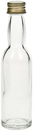 mikken 20 Mini Glasflaschen 40 ml mit Schraubverschluss inkl. Trichter, 40 ml