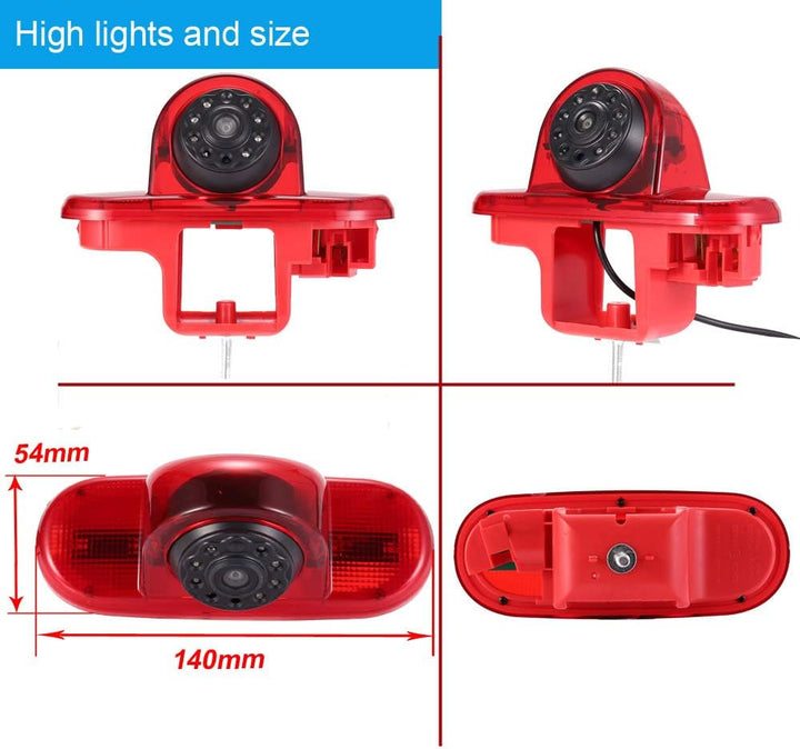 Navinio Auto Dritte Dach Top Mount Bremsleuchte Kamera Bremslicht Einparkkamera Rückfahrkamera IR Li