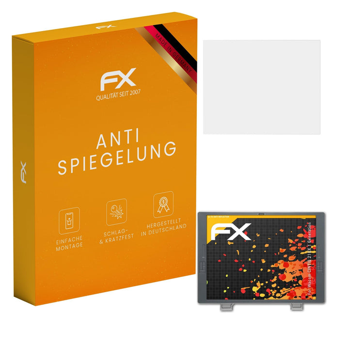atFoliX Panzerfolie kompatibel mit Wacom CINTIQ 21UX 1 Generation Schutzfolie, entspiegelnde und sto