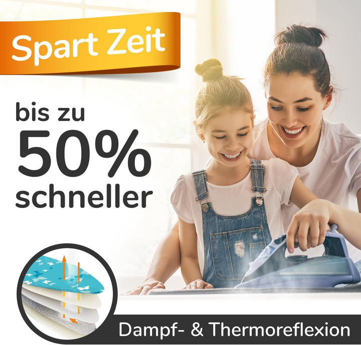 Super Soft 5 Schichten Turbo-Bügelbrettbezug 120x40, Vergleichssieger,Baumwoll-Polsterung, s