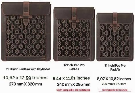 LONDO Echtleder-Ärmeltasche für Ipad - Small Zimt Small, Zimt Small