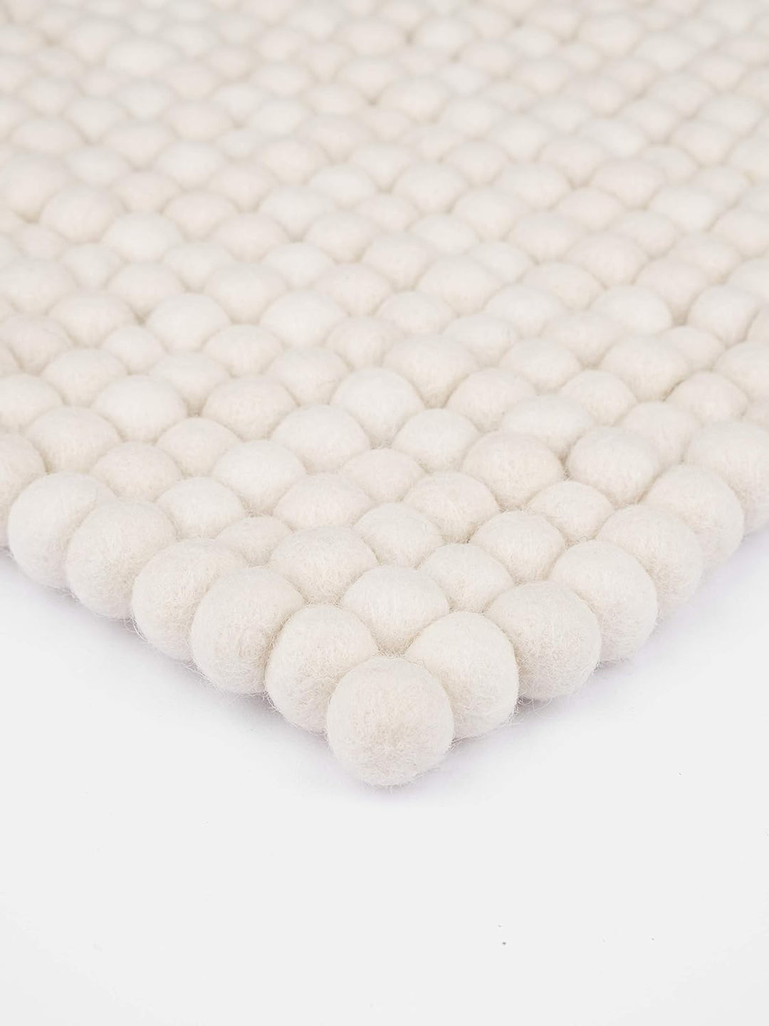 myfelt Filzkugel Sitzauflage Stuhlauflage - Linéa - 36x36 cm, weiss, Weiss