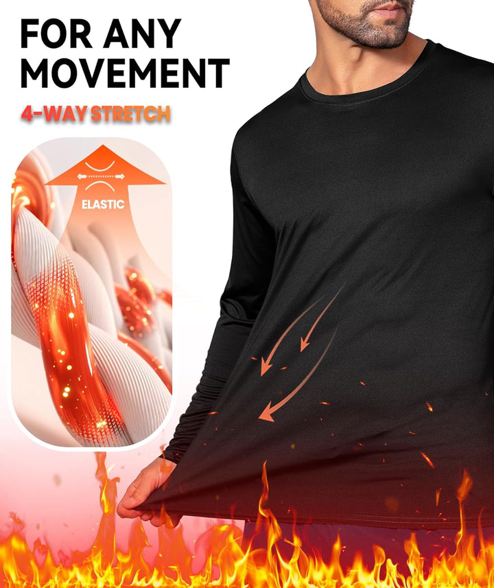 Boyzn 1, 3 or 5er Pack Herren Langarmshirt T-Shirts, UPF 50+ UV Schutz Schnelltrocknend Funktionsshi