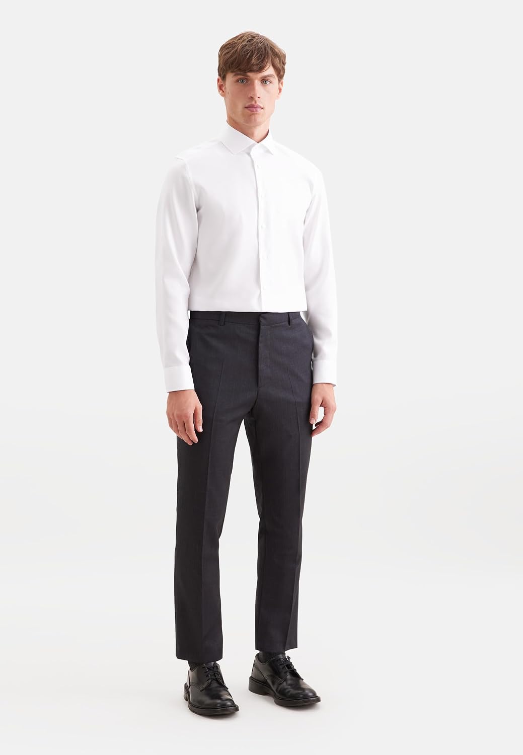 Seidensticker Herren Seidensticker Herren Business Hemd Slim Fit Businesshemd, Weiss (Weiss 01), 45