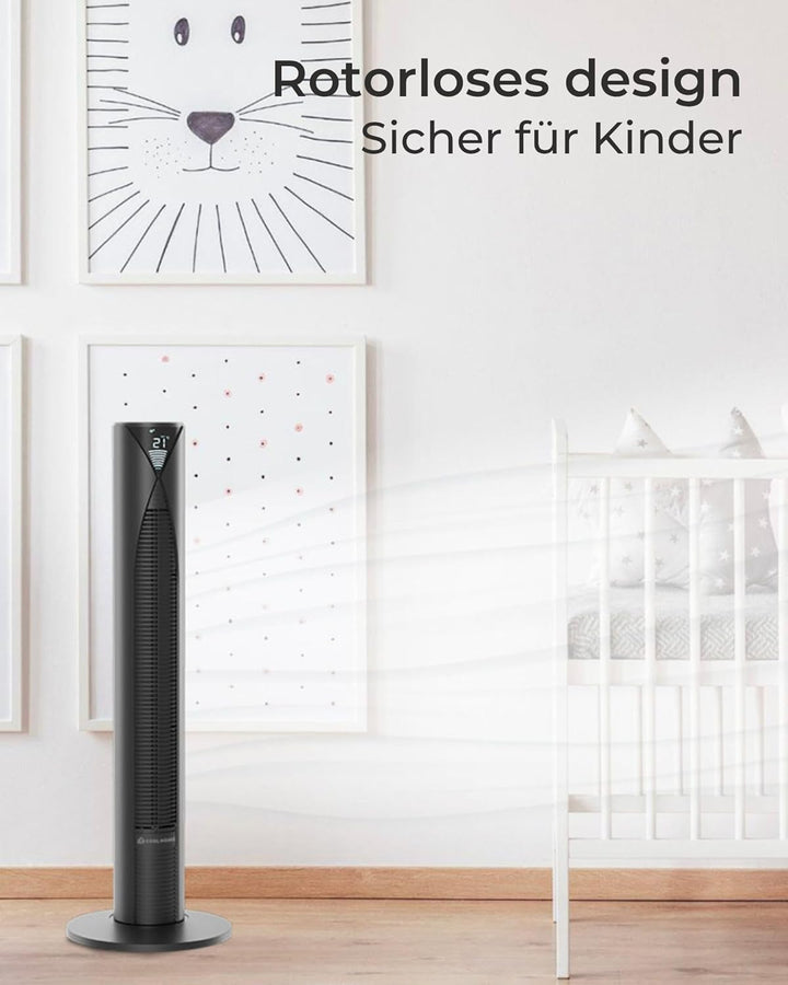 CoolHome Ventilator & Luftreiniger - Turmventilator mit Fernbedienung & ionisatorfunktion - Dimmbare