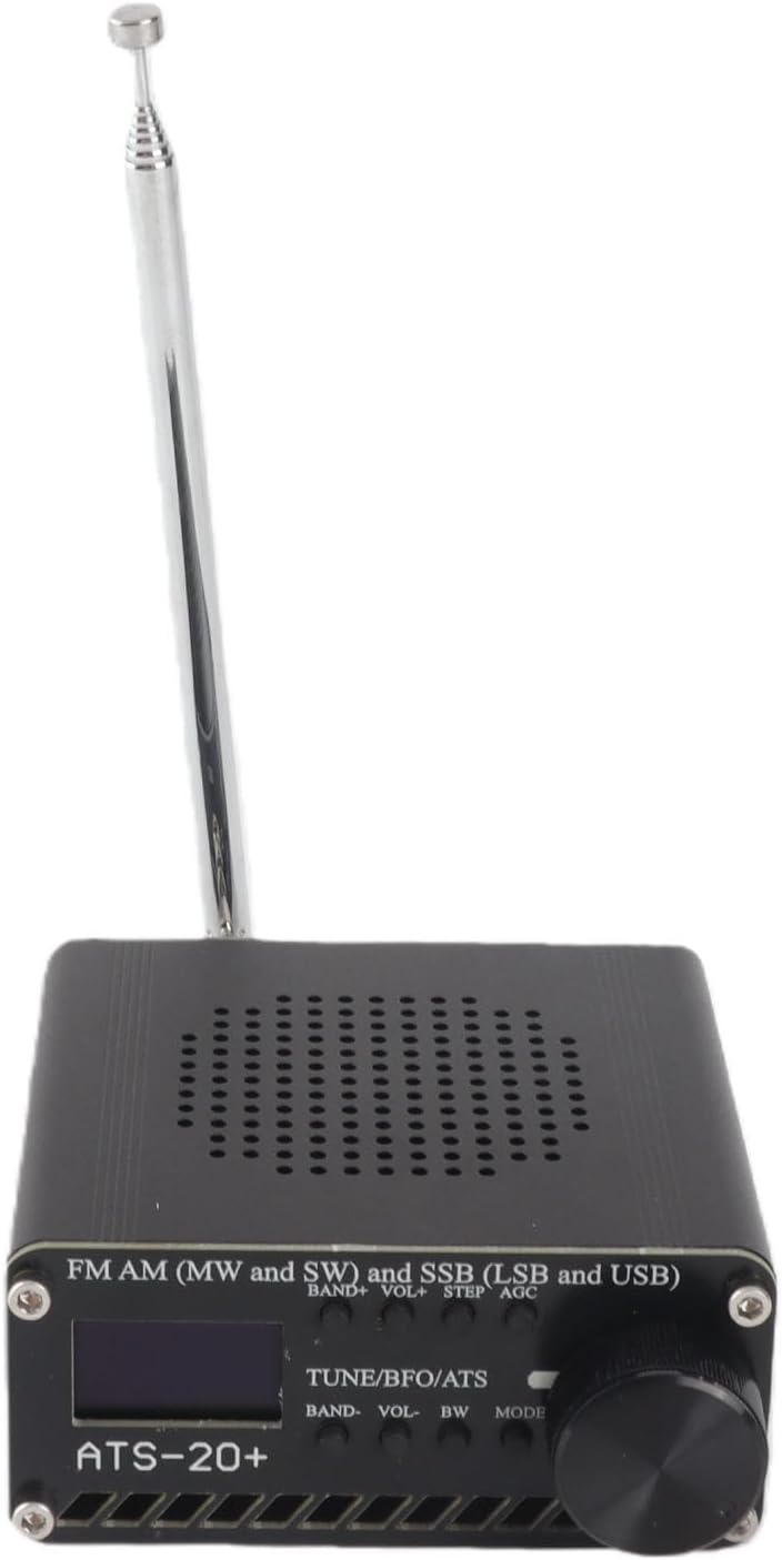 ATS 20+ Si4732 Funkempfänger, Multiband Funkempfänger mit Lautsprecher und Antenne für Camping Im Fr