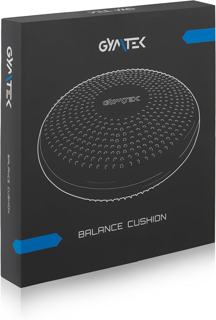 Gymtek Balance Kissen mit Pumpe, 33cm, Ballkissen, Gleichgewichtstrainer, Ballsitzkissen, Balance Pa
