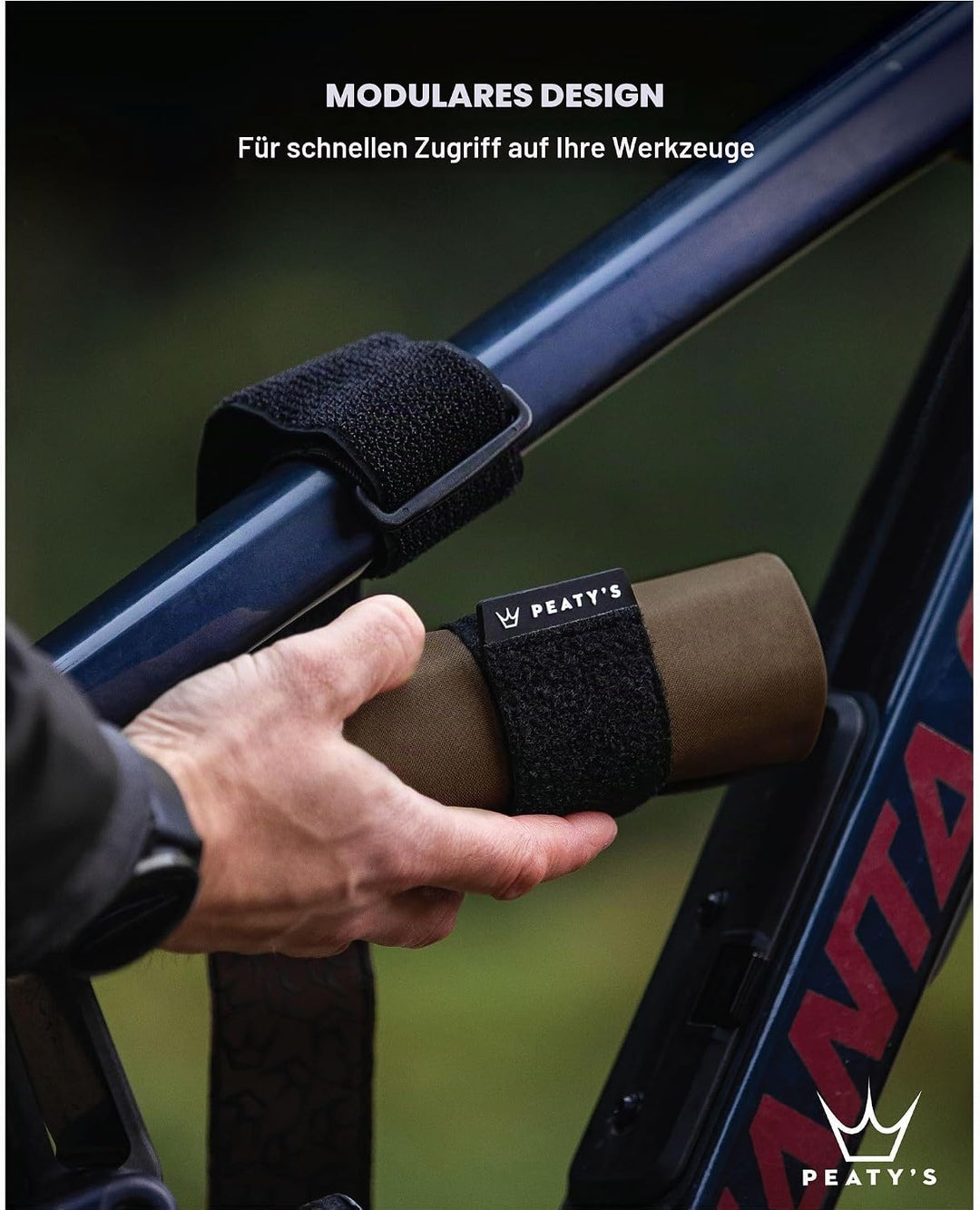 Peaty's Holdfast Trail Werkzeugtasche, super sicher, kein Verrutschen oder Rasseln, modulares Design
