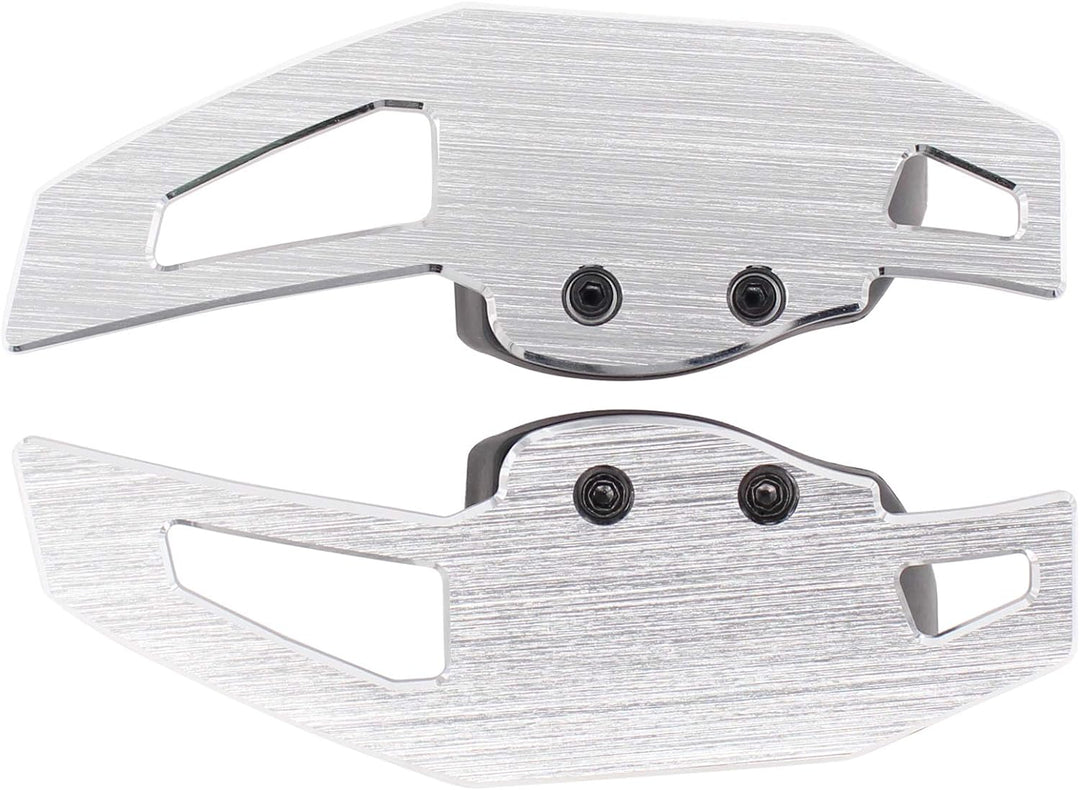 1 Paar Schaltwippen Alu Verlängerung Silber für Beetle Golf 5 6 MK5 MK6 GTI Golf Plus Passat Polo Ti