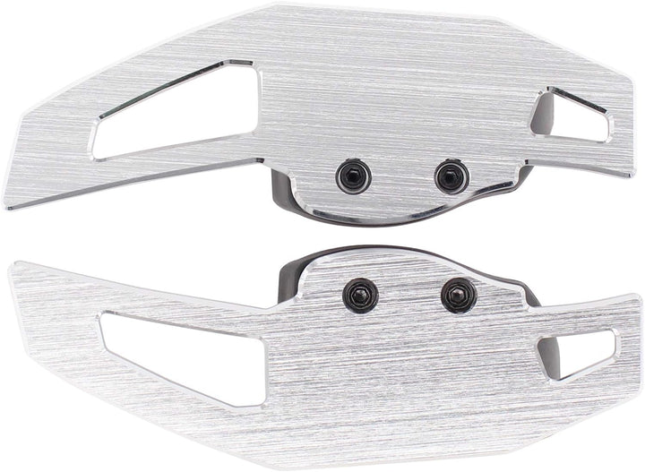 1 Paar Schaltwippen Alu Verlängerung Silber für Beetle Golf 5 6 MK5 MK6 GTI Golf Plus Passat Polo Ti