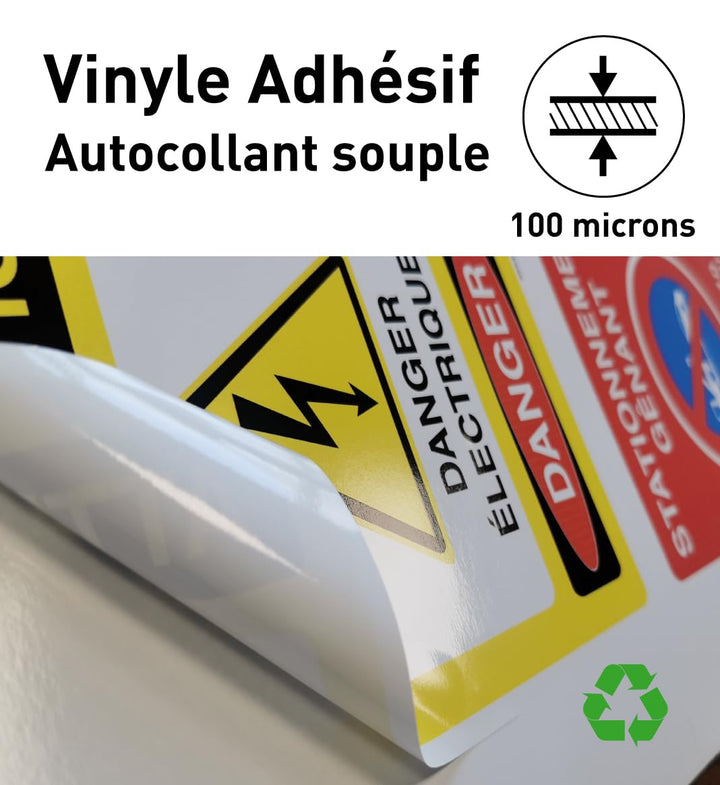 Aua Signaletique - Panneau Interdiction de Stationner 24H/24 Et 7J/7 - Ø 450 Mm, Pvc 1. 5 mm Ø 450 m