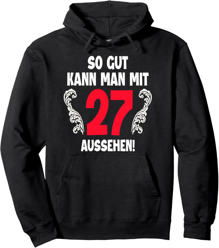 27 Jahre Mann Frau Geboren 1995 Feier Party 27. Geburtstag Pullover Hoodie
