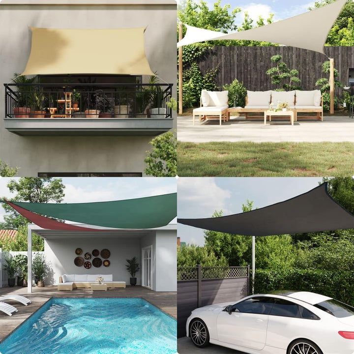 vidaXL Sonnensegel Wasserfest Sonnenschutz Windschutz Sonnendach UV Schutz Garten Terrasse Balkon Ox