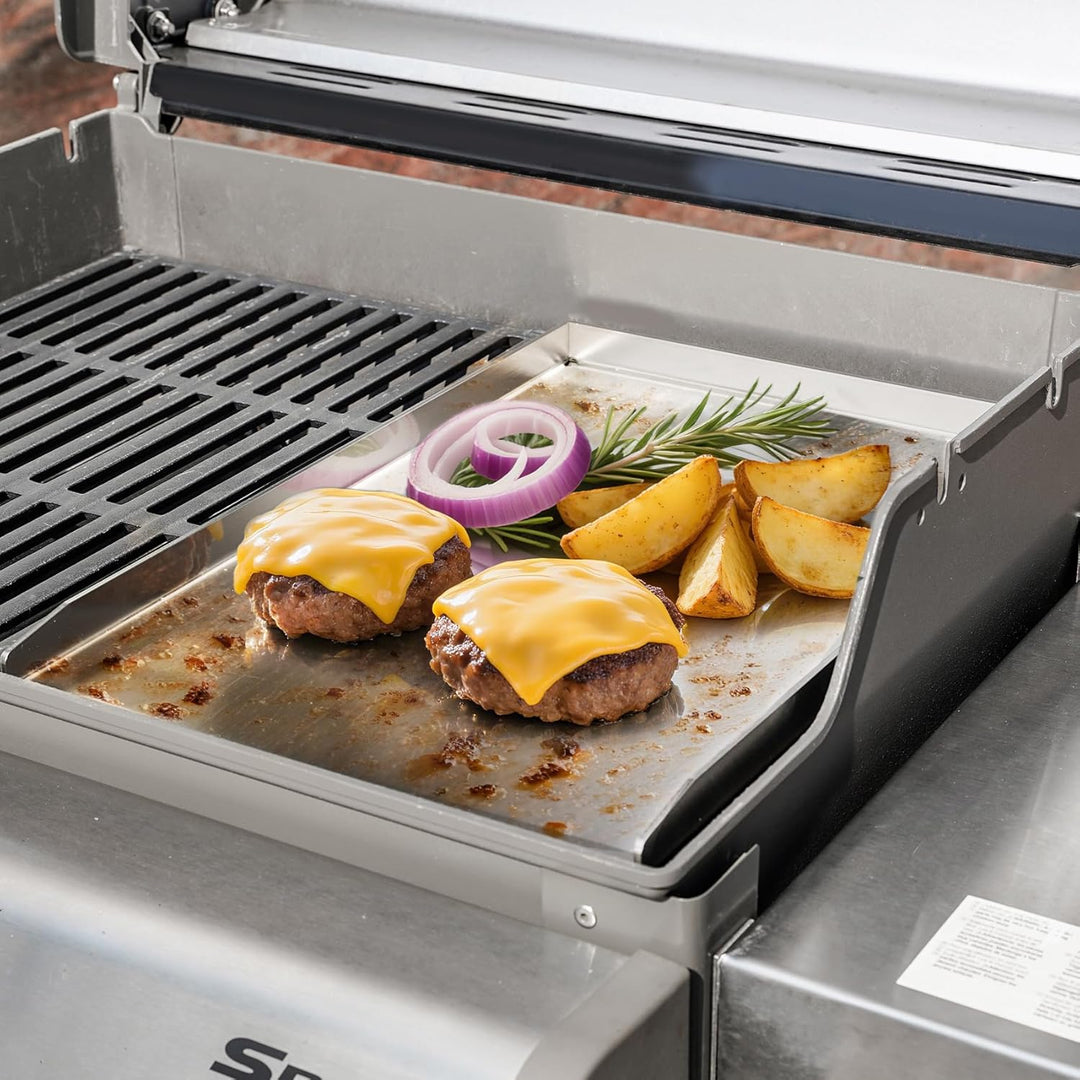 Onlyfire Edelstahl Grillplatte Plancha Kochplatte für Weber Spirit & Genesis Gas Grill Modelle 44 x