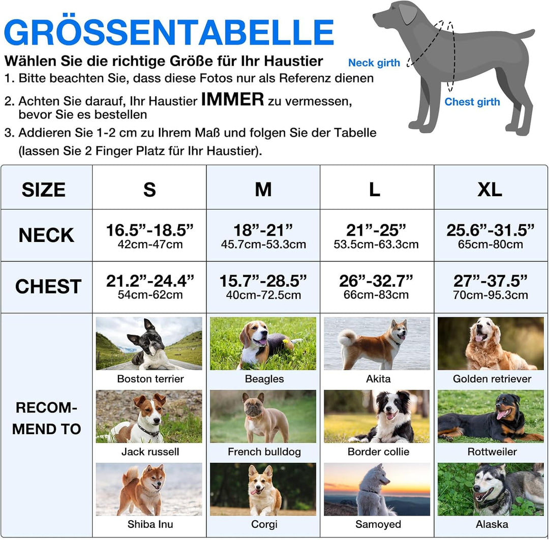 ChalkLit LED Leuchtendes Hundegeschirr USB Wiederaufladbares Vollständig Beleuchtetes Hundegeschirr