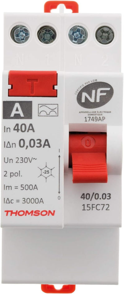 Thomson Differentialschalter mit Schraube, 40 A, Typ A NF