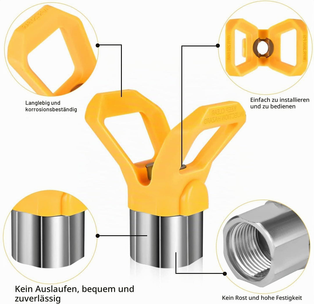 12 Stück Airless Farbsprühdüsenspitzen, Airless düse mit 2 Düsenspitzenschutz, für airless farbsprüh