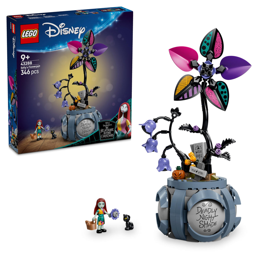 LEGO ǀ Disney Sallys Blumentopf - DIY Schlafzimmer Deko mit 2 Kunstblumen, 2 Mini Puppen & Zubehör -