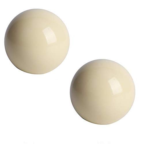 Alomejor Weisse Billardkugeln 2 Stück Standard Snooker Billardtisch Trainingsbälle Spielball 5.72CM