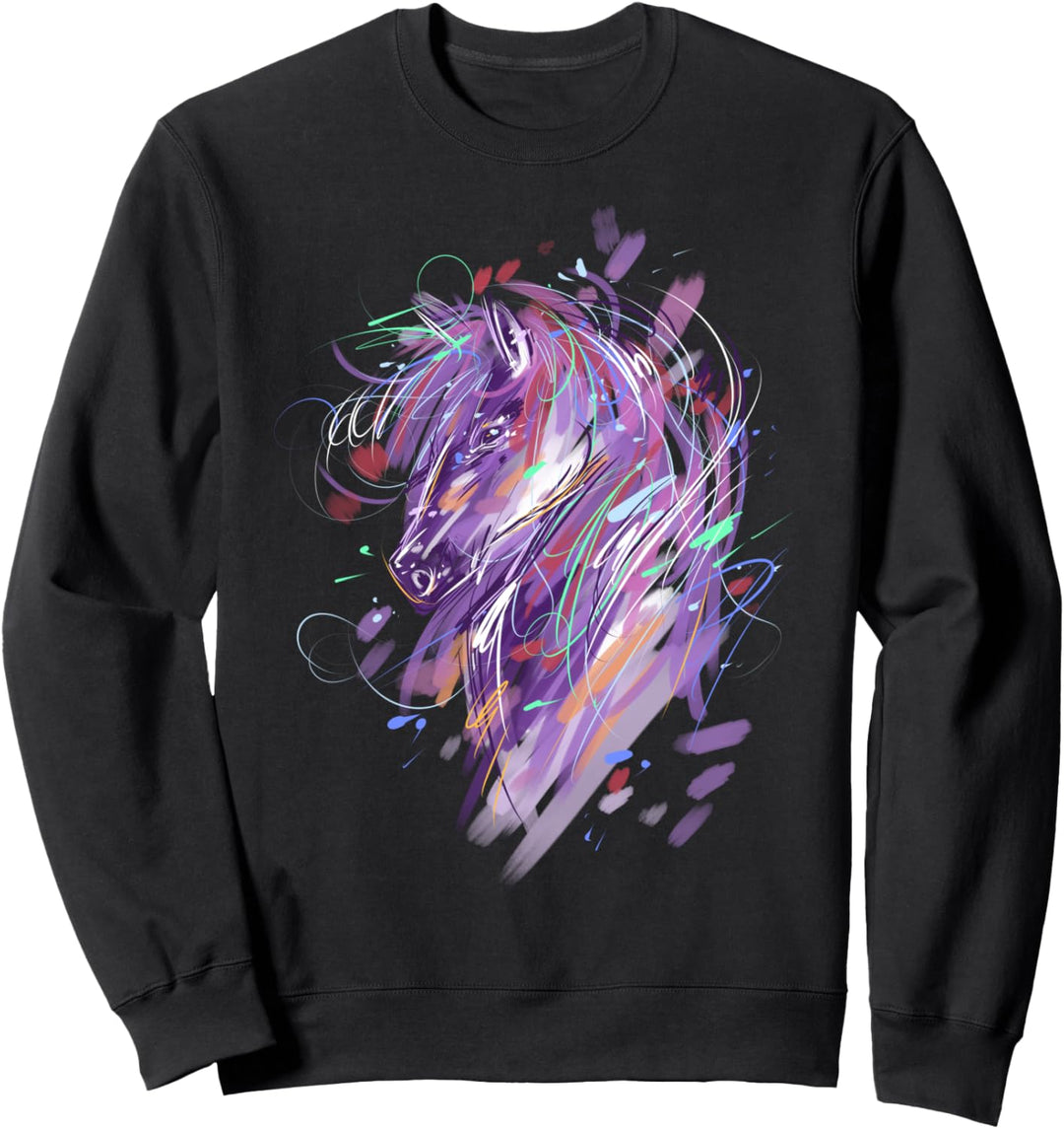 Pferde Shirt Damen Reiter T-Shirt Mädchen Geschenk Pferd Sweatshirt