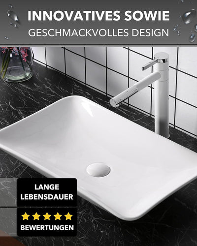 Art-of-Baan® Design-Aufsatzwaschbecken I edles Waschbecken mit Lotus-Effekt I hochwertiges Handwasch