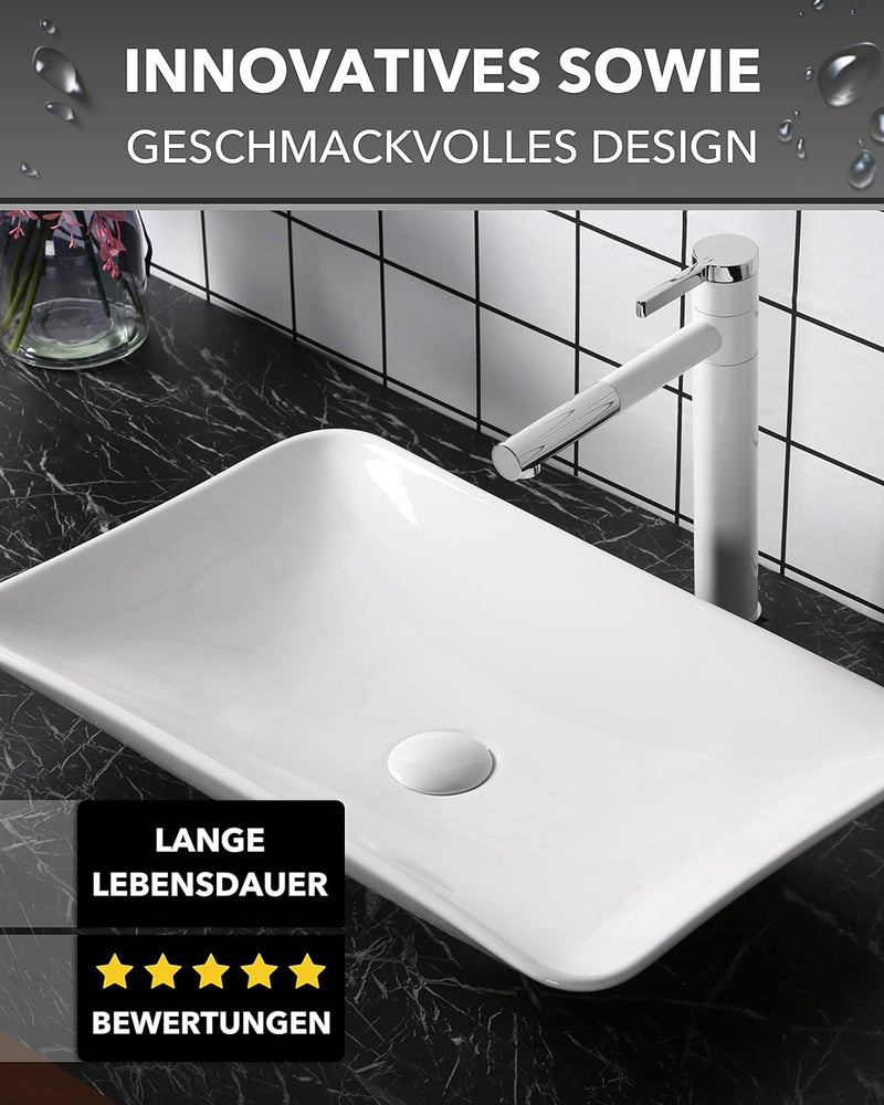 Art-of-Baan® Design-Aufsatzwaschbecken I edles Waschbecken mit Lotus-Effekt I hochwertiges Handwasch