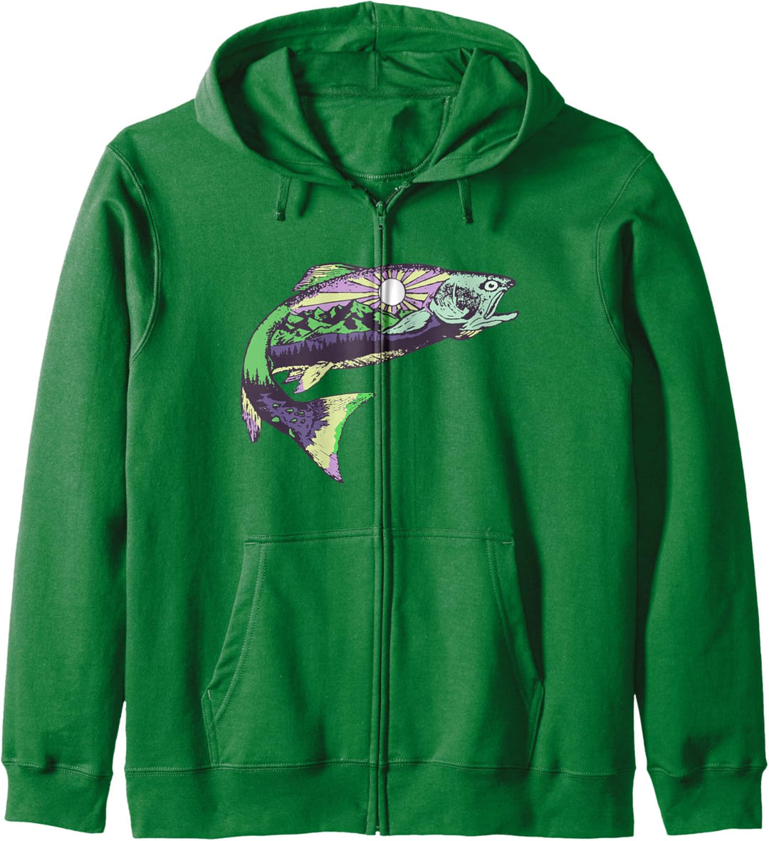 Trout Outdoor Illustration Series - Cool Wisteria Kapuzenjacke