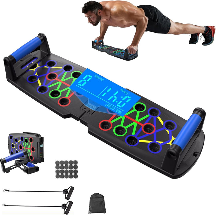Liegestützbrett mit Zähler Faltbare Multifunktion Liegestütze Brett 30 in 1 Push Up Rack Board Schul