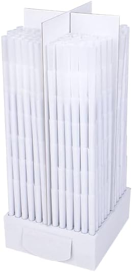 Eurocones Medium Size Pre - Roll Cones paper 98/21 Bulk Boxes 1000 pcs (White), White