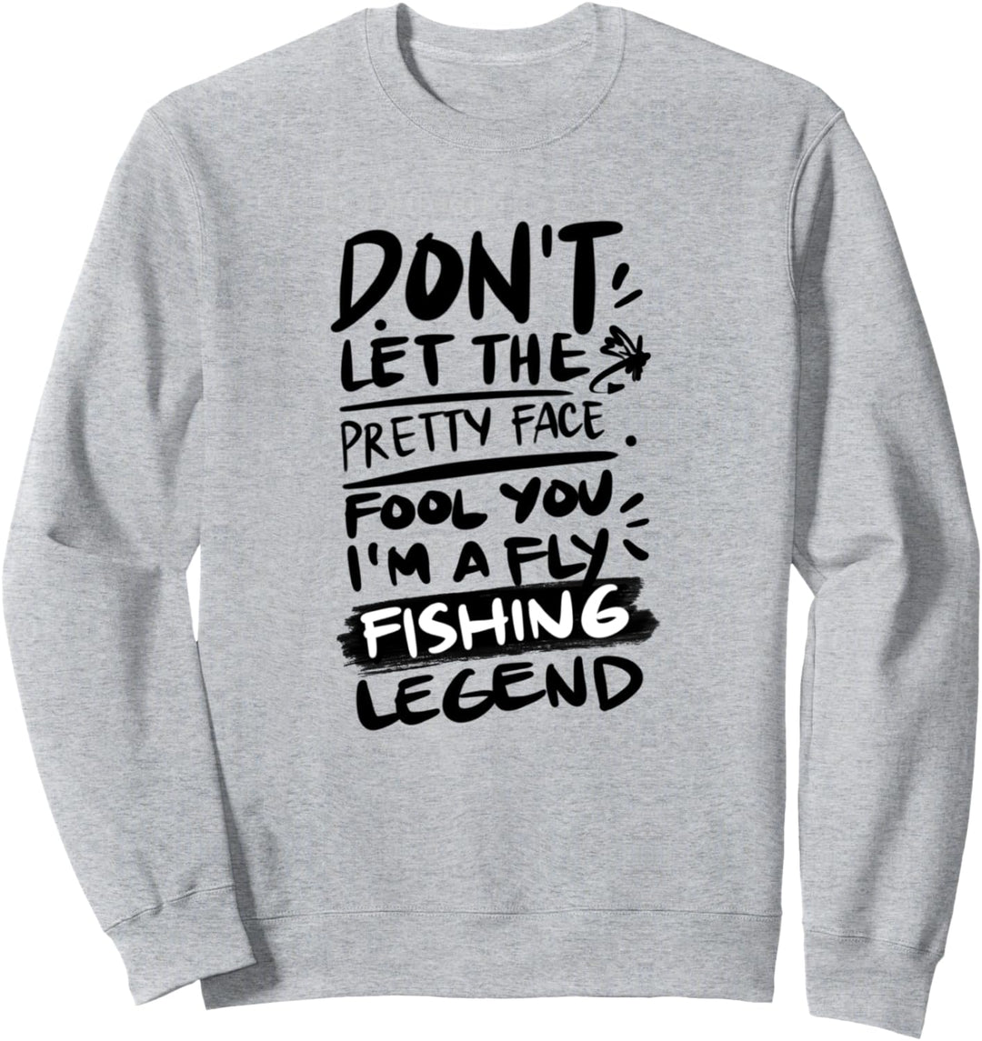 Fliegenfischer Legende Natur Angler Fischer Sweatshirt