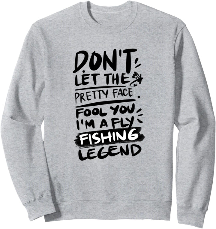 Fliegenfischer Legende Natur Angler Fischer Sweatshirt